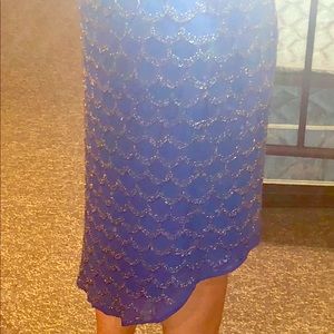 Joie Blue Beaded skirt - 4